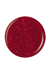 Nail Lacquer Sample swatch drop in a Deep red round shape